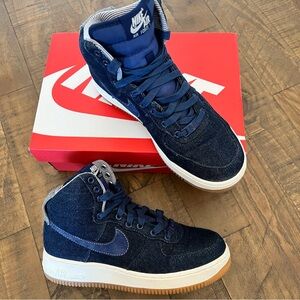 Denim Air Force 1s High Top